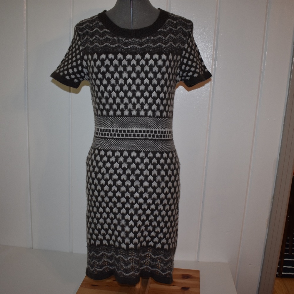 Neiman Marcus Gray Sweater Dress